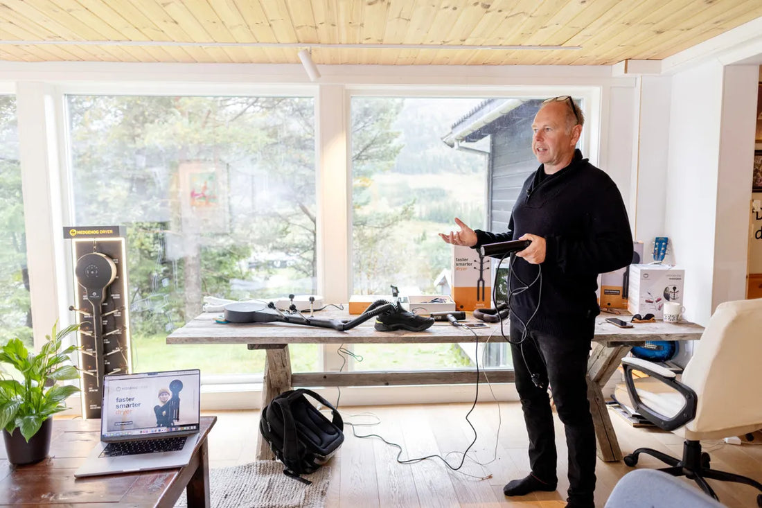 Hedgehog founder Bjørn Holte demonstrates patented technology